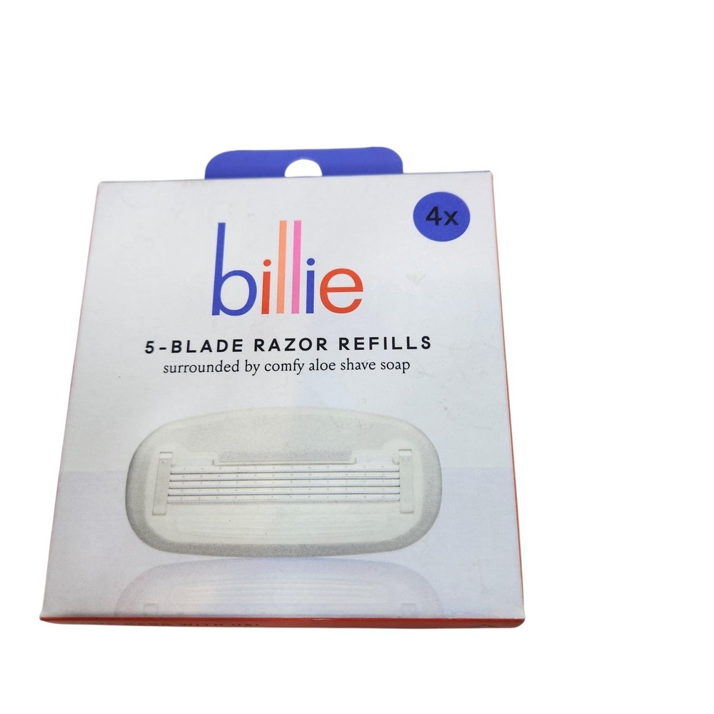 Billie 5-Blade Razor Refills 4x Cartridges White Aloe Shave Soap Women